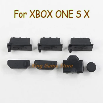 1 комплект пылезащитной заглушки для Xbox One X для консоли Xbox one S, силиконовая пылезащитная заглушка для крышки, Пылезащитные комплекты