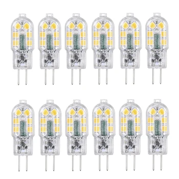 12шт 12V 3W G4 Светодиодная Лампочка Замена Галогенной Лампы мощностью 30 Вт Энергосберегающая Двухконтактная База Небьющаяся Замена лампы 360 °
