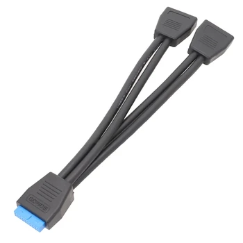 2-портовый USB-разъем с 20-контактным разъемом Кабель материнской платы Внутреннее Подключение, Двухпортовый USB-разъем с 19-контактным разъемом Y-образный кабель-разветвитель