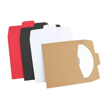 30 шт. Картонные конверты из крафт-бумаги для дисков, чехлы для хранения бумаги, Антистатический контейнер, органайзер для дисков