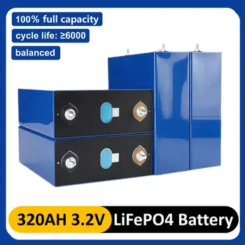320Ah Lifepo4 Аккумулятор Класса A 3.2 V 302AH Литий-Железо-Фосфатный Аккумулятор DIY Cell Для 12 В 24 В RV EV Гольф-Картов Солнечной Энергии