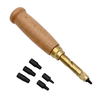 7шт Дырокол с наконечником 6 размеров 1,5-4 мм Автоматические ремни, Перфоратор для винтов, Кожаный инструмент, детали для ручной резки кожаного ремесла