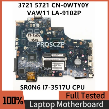 CN-0WTY0Y 0WTY0Y WTY0Y Бесплатная Доставка Для 17R 3721 5721 Материнская плата ноутбука VAW11 LA-9102P W. SR0N6 I7-3517U Процессор 100% Работает хорошо