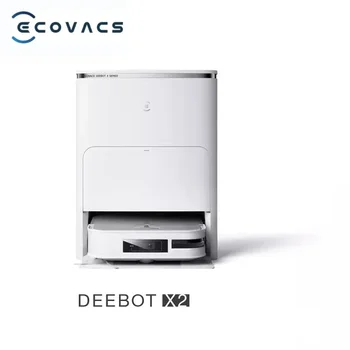 ECOVACS-Пылесос DEEBOT X2 PRO PLUS, роботизированная уборка, встроенная очистка от пыли и сушка. Новый вакуумный очиститель