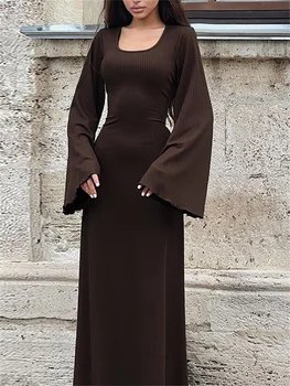 Fantoye Однотонное Женское платье свободного кроя в стиле пэчворк, повседневная уличная одежда, Модное Новое Женское платье 2023