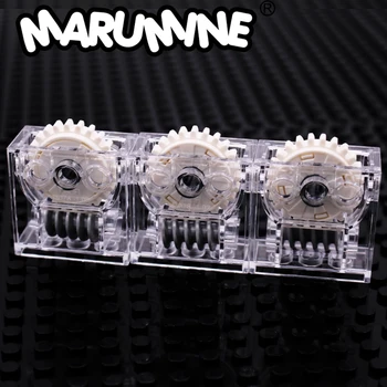 Marumine Gear Box MOC Building Block Technology Запчасти 76019 6588 4716 Оборудование Автомобильные Червячные Кирпичи Аксессуары для сборки