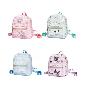 MINISO - Sanrio Hello Kitty Kuromi Дети Девочки Мини-Рюкзак сумка-тоут Hello Kitty Подростки Искусственная Кожа Косплей Сумка-Тоут