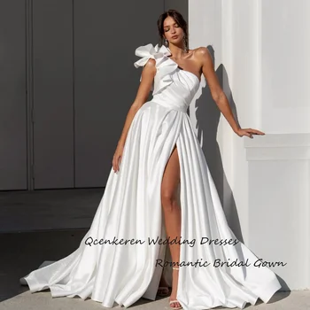 Qcenkeren Vestido de novia Свадебное платье One-Shoulder Floor-Length A-Line Elegant Wedding Dress Sexy Women Bridal Gowns 2024