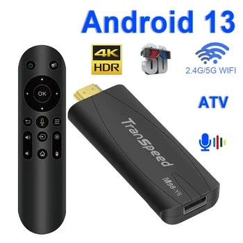Transpeed TV Stick Android 13 ATV С ТВ-приложением 4K 3D TV Box 2.4G и 5G Голосовой Ассистент Управления Медиаплеером ТВ-ресивером Телеприставки