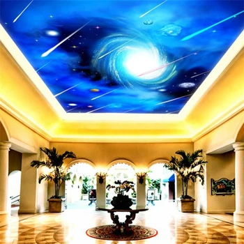 wellyu Пользовательские обои 3d фреска высокой четкости звездный метеоритный дождь гостиная зенит 3d обои фреска papel de parede 3d