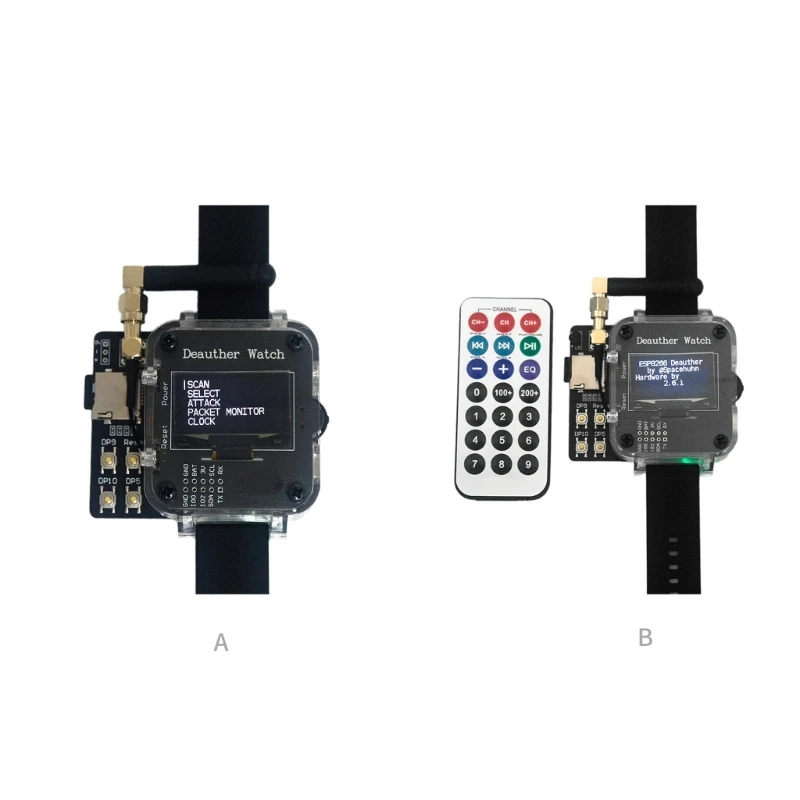 Хакерские часы Deauther Watch V4S / V4S-ИК-Хакерские часы Smartwatch Без усилий Управляют скриптами