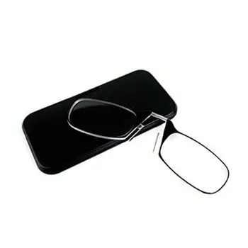 без дужек Очки для чтения с зажимом для носа +1.0 - +3.0 Прозрачные очки без ножек Ленивые очки без оправы для носа