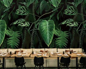 бейбеханг Пользовательские 3D обои фреска ретро тропический лес пальма банановый лист гостиная ТВ фон стены 3d обои