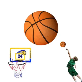 Бесшумный баскетбольный мяч для дриблинга в помещении из полиуретана, бесшумный мяч для баскетбола с высокой плотностью звука, мягкий и легкий мяч для баскетбола
