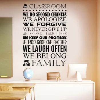 Вдохновляющая цитата из учебного класса, наклейка на стену, виниловые наклейки для художественного интерьера школьной комнаты, съемная настенная роспись, плакат S073