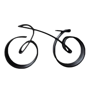 Велосипедная скульптура в проволочном обрамлении, художественная скульптура из черной велосипедной линии, Художественный декор для велосипеда, для любителей велосипедов Для женщин Прочный