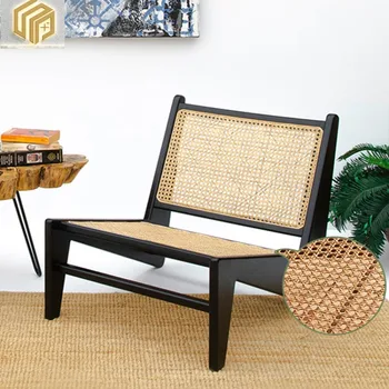 Винтажный диван-кресло для одного человека, кресло для отдыха из массива дерева, плетеный ротанговый ленивый шезлонг на открытом воздухе