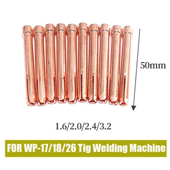 Вольфрамовая электродная цанга Расходные материалы для горелки Tig 1.6/2.0/2.4/3.0/3.2 мм цанга для вольфрамовых электродов WP17, WP18, WP26 Tig