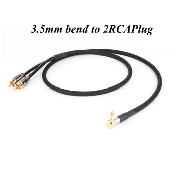 Высококачественный кабель hifi rca Провод аудиосигнала Разъем 3,5 мм от одного до двух RCA Интерфейс hifi усилитель звука