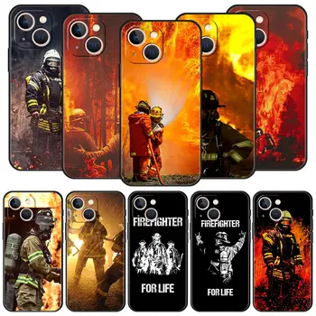 Герои-Пожарные Fireman Чехол Для Телефона Apple iPhone 11 15 14 Pro MAX 12 13 7 8 Plus X XR XS MAX SE Черный Чехол Роскошный Funda