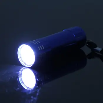 Горячие 9 светодиодных мини-сверхярких уличных фонарей-фонариков, водонепроницаемые легкие сверхпрочные фонари из синего алюминия для кемпинга