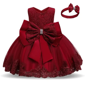 Детская одежда для вечеринки в честь принцессы, дня рождения, свадьбы, элегантное вечернее платье для красного Рождества, новогодние костюмы для маленьких девочек