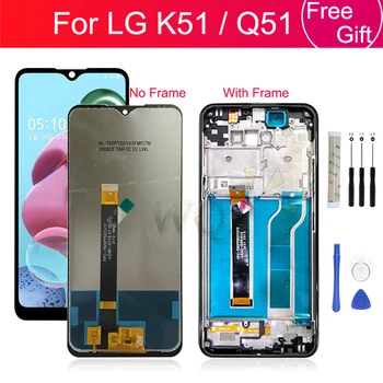 Для LG Q51 ЖК-дисплей С Сенсорным Экраном Дигитайзер В сборе Для LG K51 ЖК-Дисплей LM-Q510N С Рамкой Запасные части