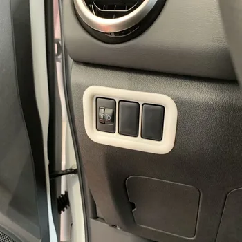 Для Mitsubishi ASX Outlander Sport 2013-2020 Автомобильный стайлинг из углеродного волокна, кнопки включения фар, декоративные рамки, наклейки