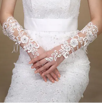 Женские высококачественные короткие элегантные кристаллы без пальцев, свадебные аксессуары для невесты