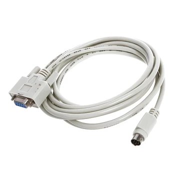 Загрузочный кабель DB9P-8P Mini Din RS232 Белого цвета длиной 8,2 Фута для ПЛК DVP-EH