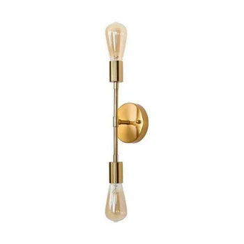Золотой настенный светильник для туалетного столика, золотой настенный светильник для крыльца, промышленный настенный светильник из кованого железа, простой настенный светильник (база США)
