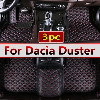 Изготовленные на заказ Кожаные автомобильные коврики для Dacia Duster 2010 2011 2012 2013 2014 2015 2017, Ковры, накладки для ног, Аксессуары