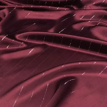 Имитация Ацетатной Атласной Ткани Charmeuse Глянцевая Ткань Элегантного Металлического Жаккарда Плотного Фасона Для Форменного Пальто Костюма