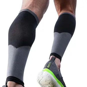 Компрессионный рукав для ног, теплые велосипедные рукава для бега, мужские и женские компрессионные носки без носков для голени и