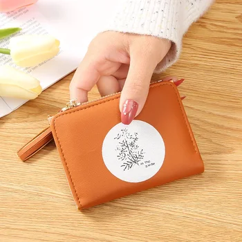 Короткая женская сумочка в корейском стиле, симпатичная студенческая свежая двойная студенческая сумка, простой кошелек для монет с пряжкой на несколько карт.
