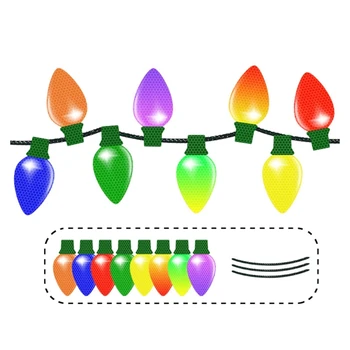 Красочные магниты с лампочками, наклейки на магнит для холодильника на Рождество, День рождения