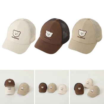 Летняя бейсболка для младенцев, шапки для маленьких девочек, весенняя милая детская шапочка, регулируемая кепка, сетчатая кепка для мальчиков и девочек, 3 цвета