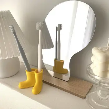 Мини-дождевики В форме держателя зубной щетки, пара мультяшных силиконовых креативных подставок для зубных щеток, Органайзер для ванной комнаты