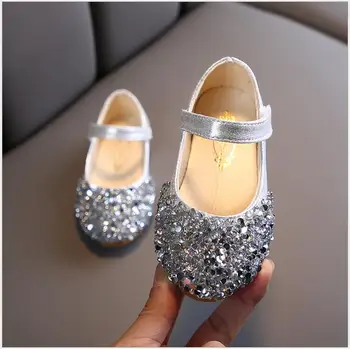 Модная детская обувь, Обувь принцессы для девочек, Блестящая детская Танцевальная обувь, Повседневные Сандалии для маленьких девочек, Новинка 2021 года