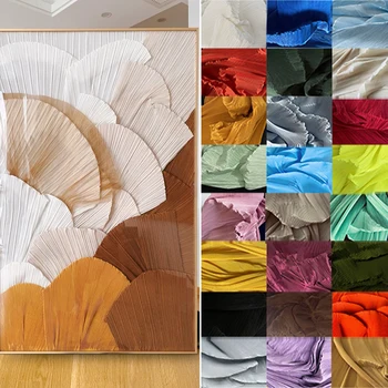 Модная Дизайнерская ткань Klein Blue Miyake Плиссированная Дизайнерская Ткань По Метру Креативной Формы DIY Wedding Home Decor Material 2022