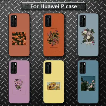 Модный красивый чехол для телефона в стиле ретро с цветочным рисунком для huawei P40 pro lite P8 P9 P10 P20 P30 psmart 2019 2017 2018