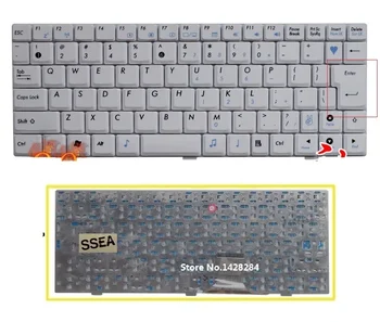 Новая клавиатура США белого цвета для ноутбука ASUS EPC EeePC 1000H 1000HA 1000HD Бесплатная доставка