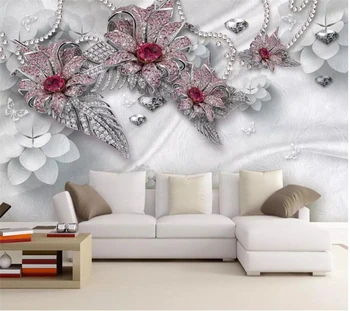 обои wellyu papel de parede para quarto На заказ, изысканные трехмерные украшения, цветы, мягкий ТВ-фон, стена 3d