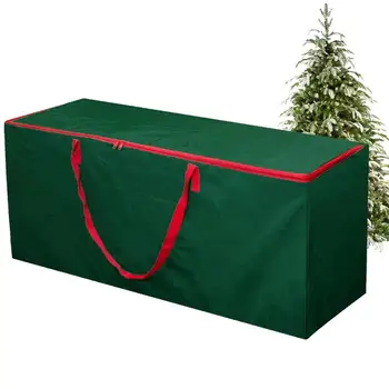 Органайзер для рождественской елки, водонепроницаемая оксфордская сумка для елки 210D с двойной застежкой-молнией и ручками, защищает от пыли Хранение Рождественской елки
