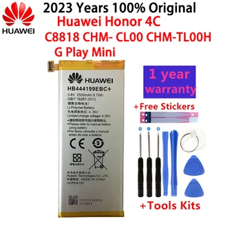 Оригинальный Аккумулятор Hua Wei емкостью 2550 мАч HB444199EBC Для Huawei Honor 4C C8818 CHM-CL00 CHM-TL00H CHM-UL00 chm-u01 G Play Mini