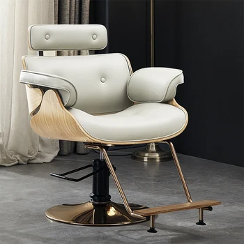Парикмахерское кресло для салона красоты, Металлическое Профессиональное Эргономичное Парикмахерское кресло, Вращающаяся мебель Silla Giratoria