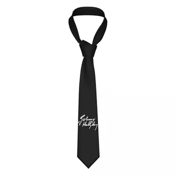 Персонализированный галстук легенды французского рока Джонни Холлидея Мужские Модные шелковые свадебные галстуки