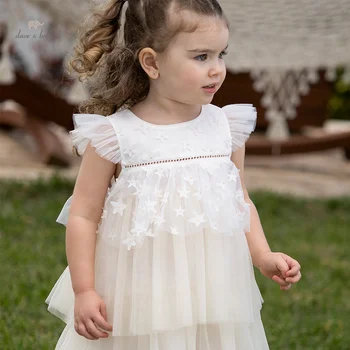 Платье для девочки Dave Bella Детское платье принцессы с цветочным узором, милое модное платье для торта, летняя вечеринка DB2235643