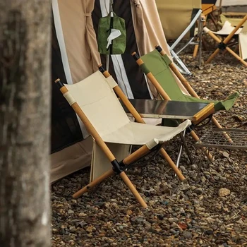 Портативный походный стул из массива дерева Kermit, складной стул для пикника, обеденный перерыв, лунный стул, пляжный стул для отдыха на балконе