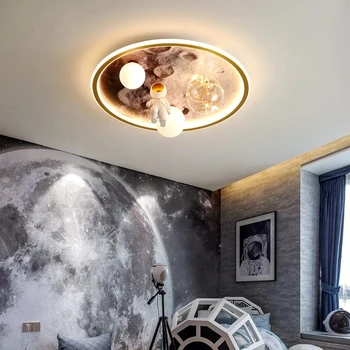 Потолочный светильник для спальни Planet Home Decor Потолочная люстра D50cm Освещение Led Luminarias Светильники для кабинета CX015DS